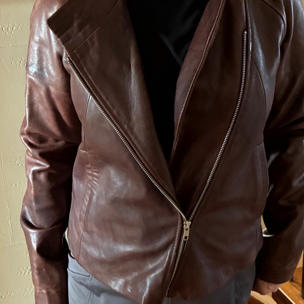 Ladies Blueduck leather jacket